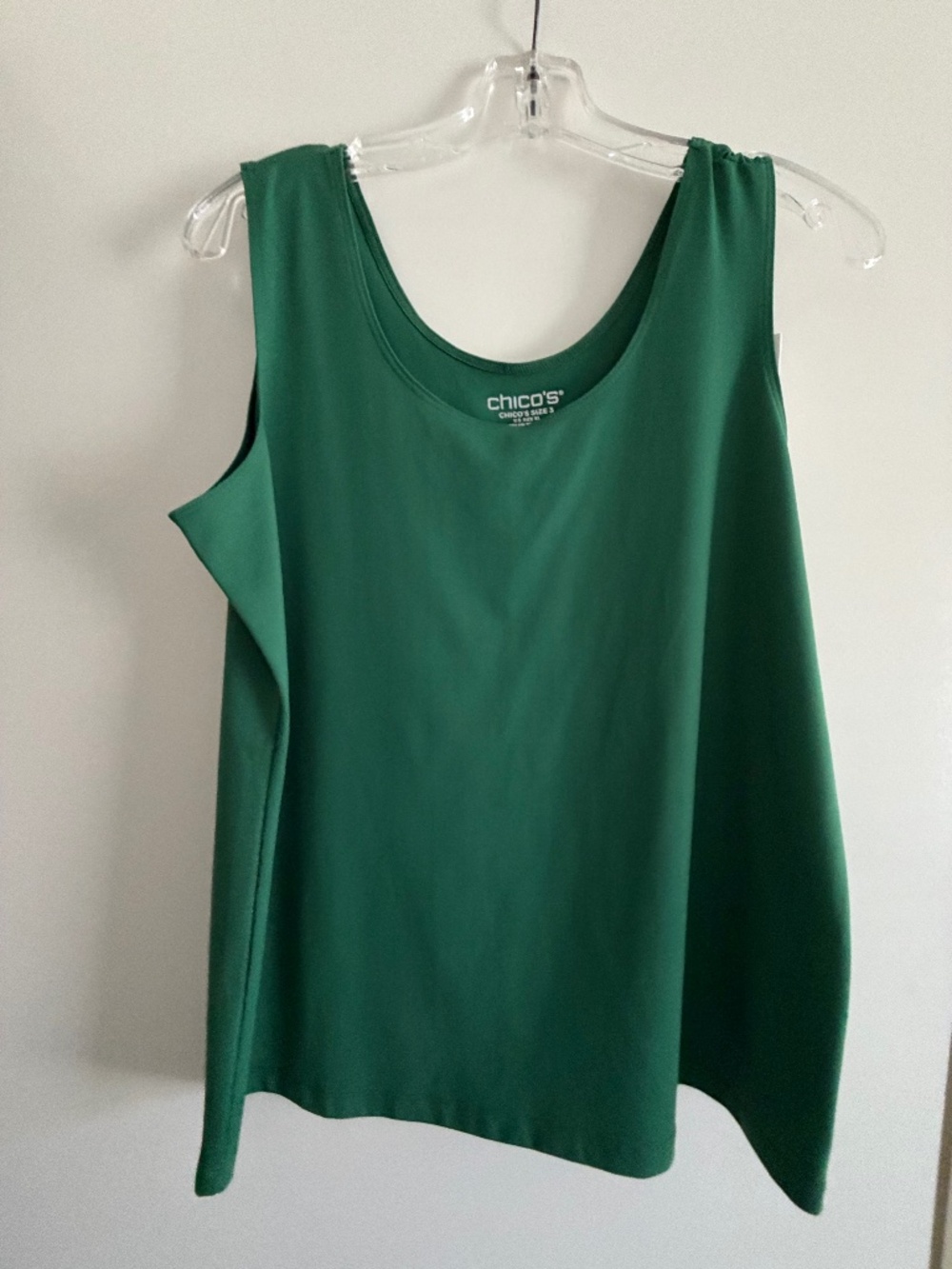NWT Chico’s Microfiber Tank – Juniper Green Size: 3 (equivalent to XL)